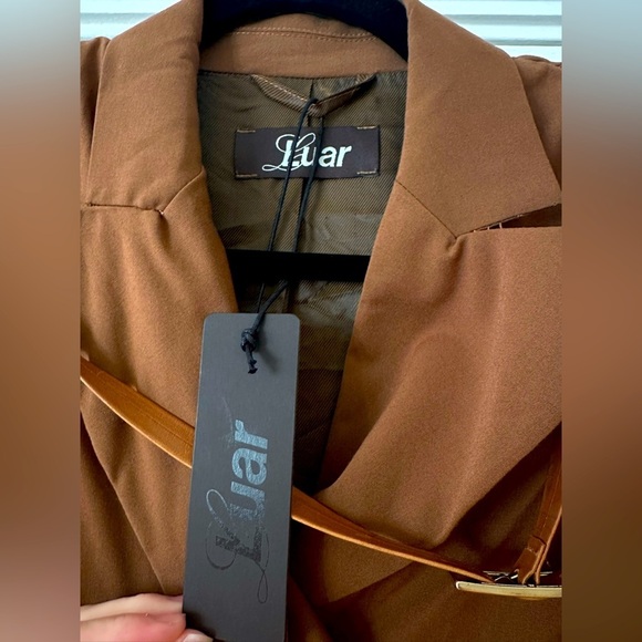 Luar Trench Coat Small Brown - Picture 3 of 10